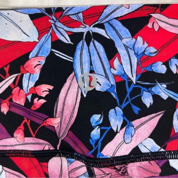 Lululemon Wunder Under Hi-Rise Crop Leggings Lush Lillies Size 6 - Picture 7 of 8